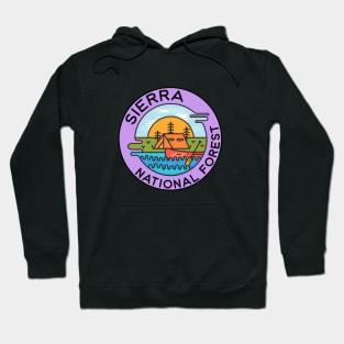 Sierra National Forest California Camping Canoe Hoodie